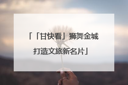 「甘快看」狮舞金城 打造文旅新名片
