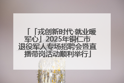 「戎创新时代·就业暖军心」2025年铜仁市退役军人专场招聘会暨直播带岗活动顺利举行