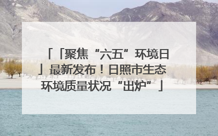 「聚焦“六五”环境日」最新发布！日照市生态环境质量状况“出炉”