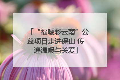 “福暖彩云南”公益项目走进保山 传递温暖与关爱