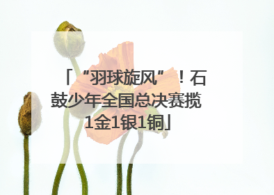 “羽球旋风”！石鼓少年全国总决赛揽1金1银1铜