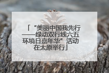 “美丽中国我先行——绿动双行线六五环境日嘉年华”活动在太原举行