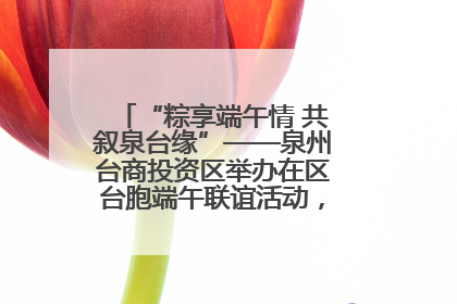 “粽享端午情 共叙泉台缘”——泉州台商投资区举办在区台胞端午联谊活动，共话同源深情