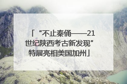 “不止秦俑——21世纪陕西考古新发现”特展亮相美国加州