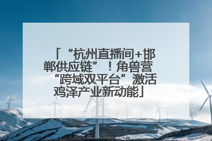 “杭州直播间+邯郸供应链”！角兽营“跨域双平台”激活鸡泽产业新动能