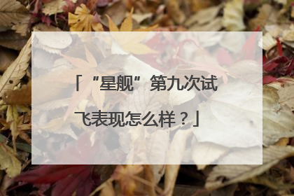 “星舰”第九次试飞表现怎么样？
