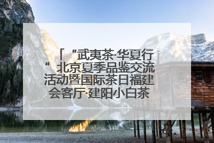 “武夷茶·华夏行”北京夏季品鉴交流活动暨国际茶日福建会客厅·建阳小白茶品牌推介会启幕！