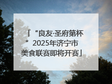 “良友·圣府第杯”2025年济宁市美食联赛即将开赛