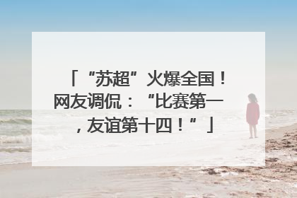 “苏超”火爆全国！网友调侃：“比赛第一，友谊第十四！”