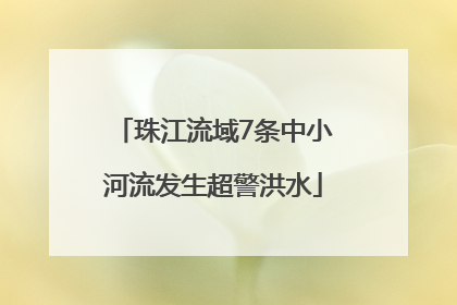 珠江流域7条中小河流发生超警洪水
