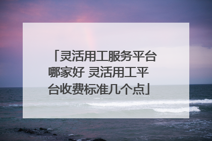 灵活用工服务平台哪家好 灵活用工平台收费标准几个点