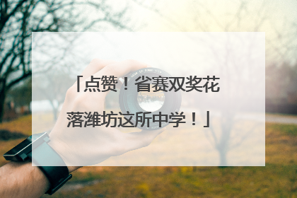 点赞！省赛双奖花落潍坊这所中学！