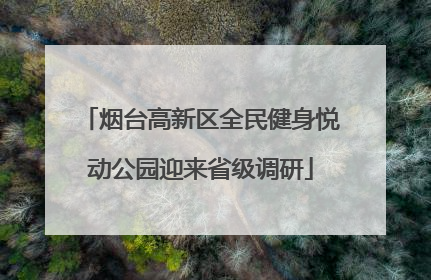 烟台高新区全民健身悦动公园迎来省级调研