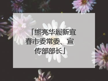 熊亮华履新宜春市委常委、宣传部部长