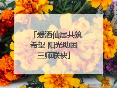 爱洒仙居共筑希望 阳光助困三师联袂