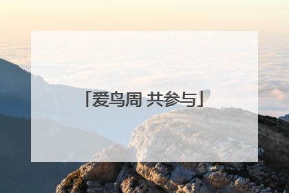 爱鸟周 共参与