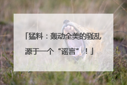 猛料：轰动全美的骚乱源于一个“谣言”！