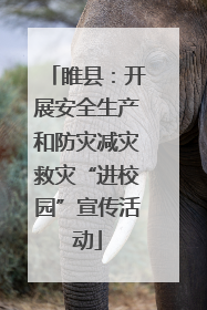 睢县：开展安全生产和防灾减灾救灾“进校园”宣传活动