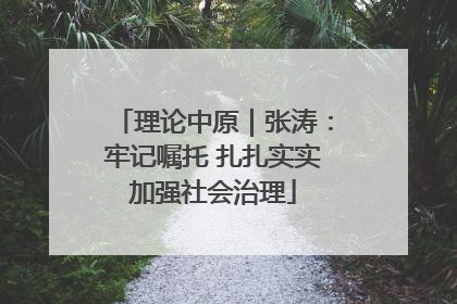 理论中原｜张涛：牢记嘱托 扎扎实实加强社会治理