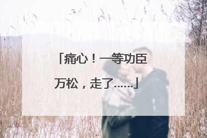 痛心！一等功臣万松，走了……
