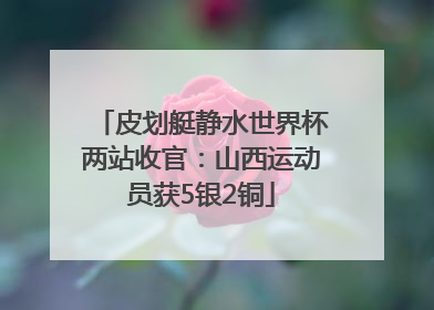 皮划艇静水世界杯两站收官：山西运动员获5银2铜