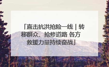 直击抗洪抢险一线｜转移群众、抢修道路 各方救援力量持续奋战