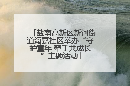 盐南高新区新河街道海嘉社区举办“守护童年 牵手共成长”主题活动