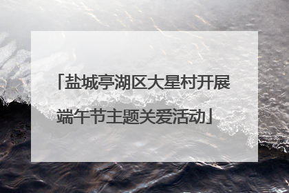 盐城亭湖区大星村开展端午节主题关爱活动