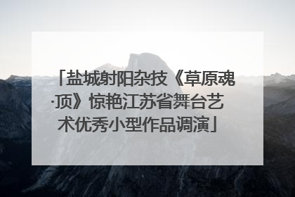 盐城射阳杂技《草原魂·顶》惊艳江苏省舞台艺术优秀小型作品调演