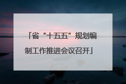 省“十五五”规划编制工作推进会议召开