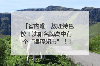 省内唯一数理特色校！沈阳名牌高中有个“课程超市”！