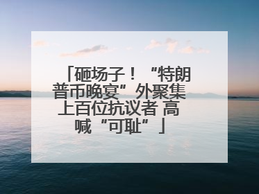 砸场子！“特朗普币晚宴”外聚集上百位抗议者 高喊“可耻”