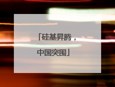 硅基昇腾，中国突围