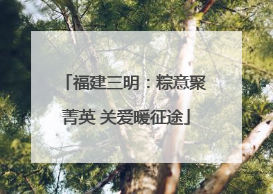 福建三明：粽意聚菁英 关爱暖征途