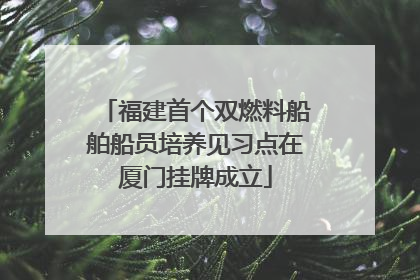 福建首个双燃料船舶船员培养见习点在厦门挂牌成立