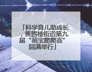 科学育儿助成长，黄鹤楼街道第九届“萌宝爬爬赛”圆满举行