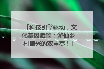 科技引擎驱动，文化基因赋能：游仙乡村振兴的双重奏！