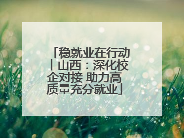 稳就业在行动丨山西：深化校企对接 助力高质量充分就业