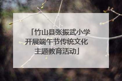 竹山县张振武小学开展端午节传统文化主题教育活动