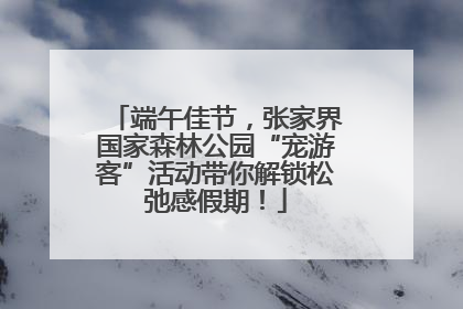 端午佳节，张家界国家森林公园“宠游客”活动带你解锁松弛感假期！