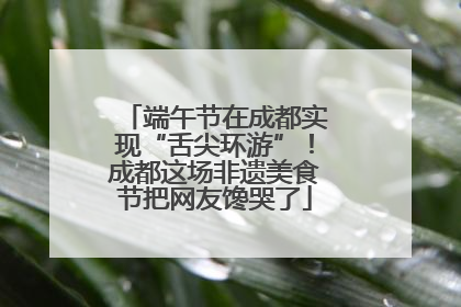 端午节在成都实现“舌尖环游”！成都这场非遗美食节把网友馋哭了
