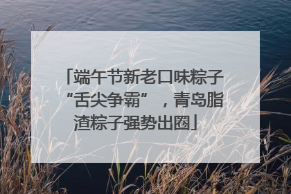 端午节新老口味粽子“舌尖争霸”，青岛脂渣粽子强势出圈