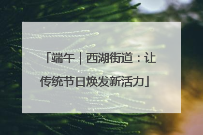 端午｜西湖街道：让传统节日焕发新活力