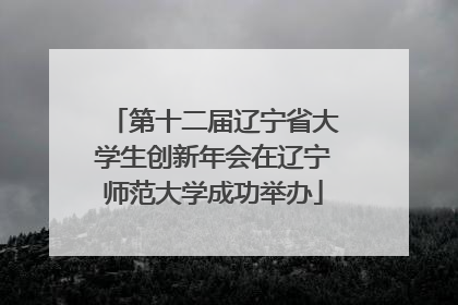 第十二届辽宁省大学生创新年会在辽宁师范大学成功举办