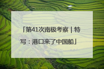 第41次南极考察｜特写：港口来了中国船