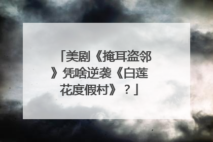 美剧《掩耳盗邻》凭啥逆袭《白莲花度假村》？