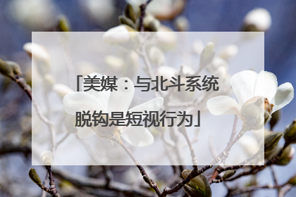 美媒：与北斗系统脱钩是短视行为