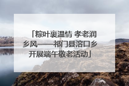 粽叶裹温情 孝老润乡风——祁门县溶口乡开展端午敬老活动