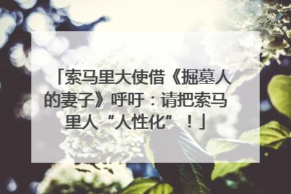 索马里大使借《掘墓人的妻子》呼吁：请把索马里人“人性化”！