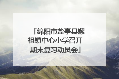 绵阳市盐亭县嫘祖镇中心小学召开期末复习动员会